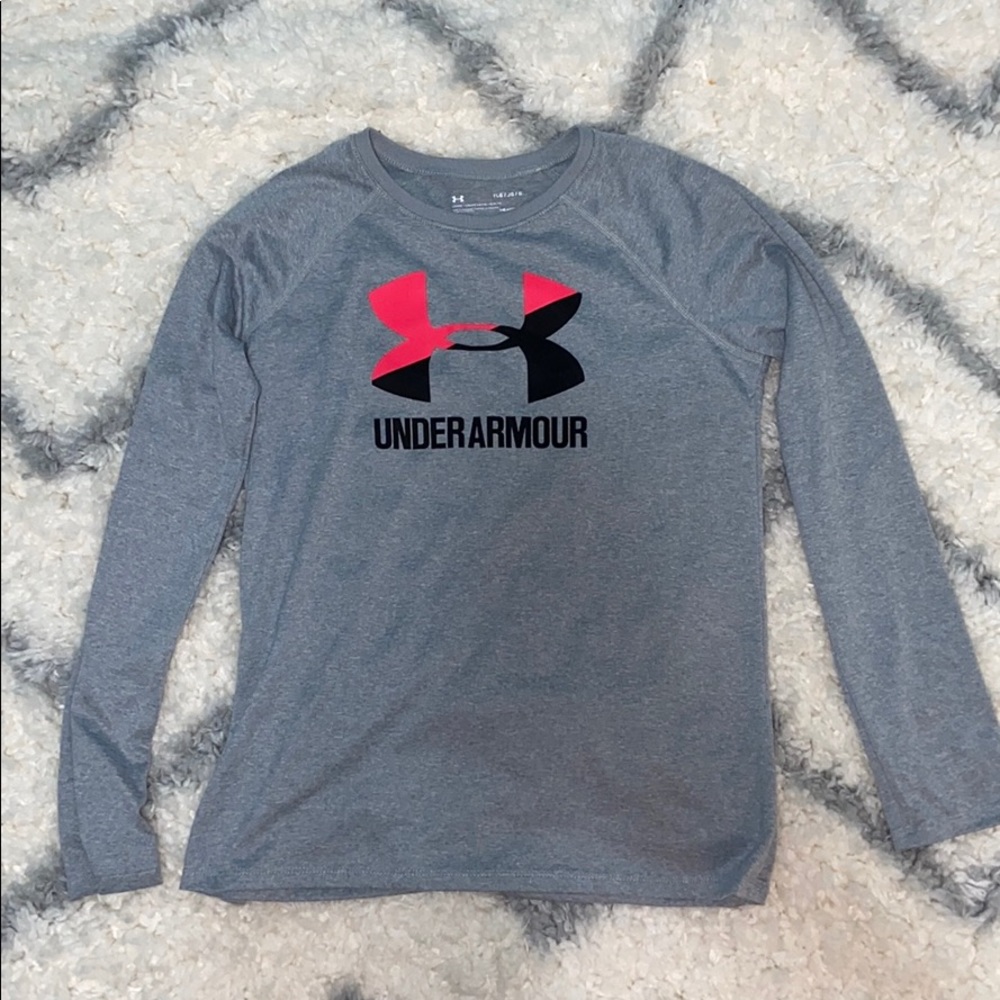 Girls gray Under Armour long sleeve
